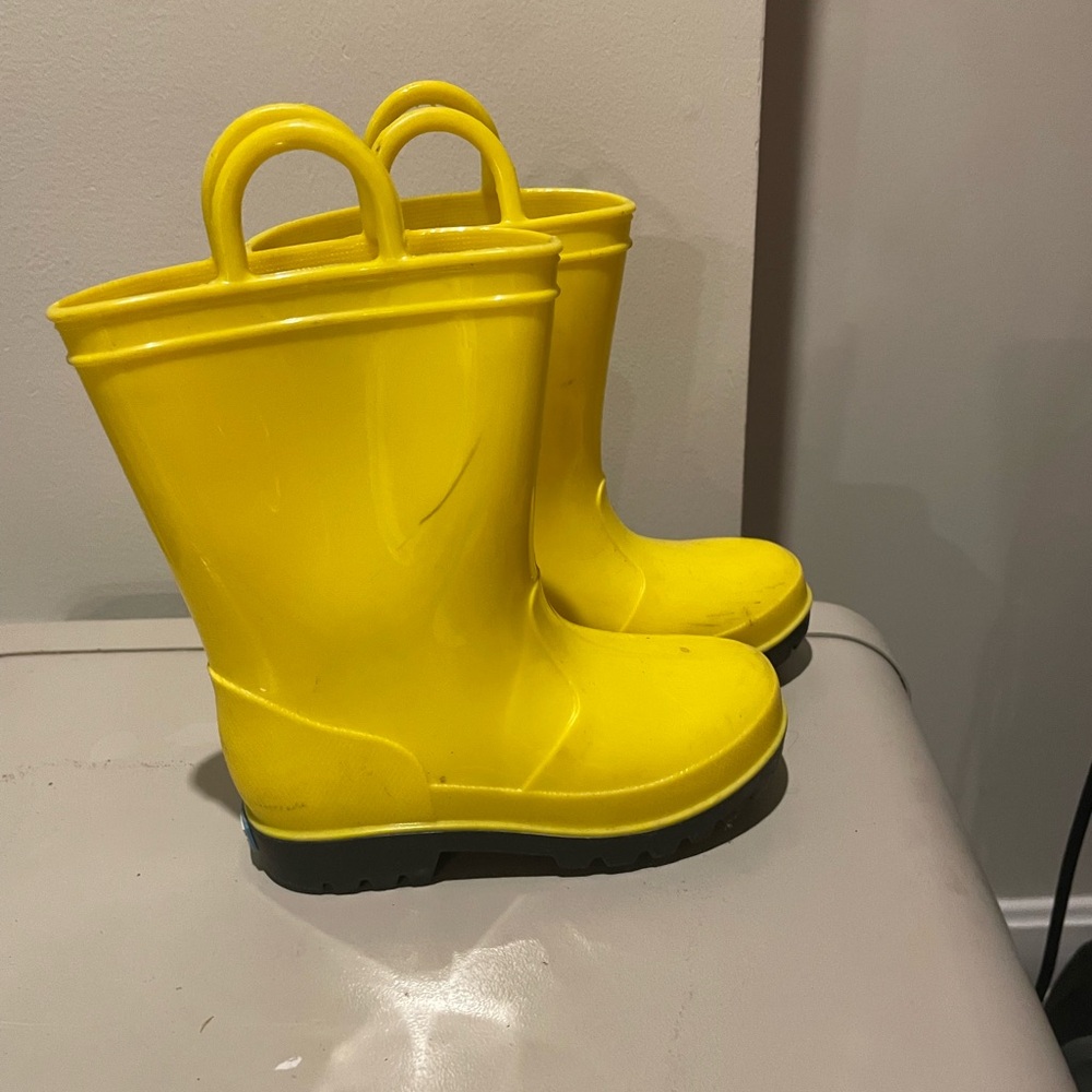 Yellow Kids Rain Boots